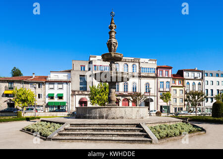 Springbrunnen im Zentrum von Braga, Portugal Stockfoto