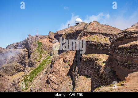 Pico Arieiro, 1818 Meter hoch, ist Dritter, den höchsten Gipfel der Insel Madeira, Portugal Stockfoto