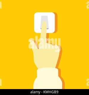 Taster Hand Geste Vector Illustration Graphic Design Stock Vektor