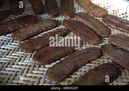 Thai Snack, Getrocknete Banane oder Honig gebackene Bananen. Stockfoto