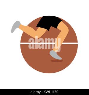 Triathlon Laufen athletischer Emblem Sport Vector Illustration Graphic Design Stock Vektor