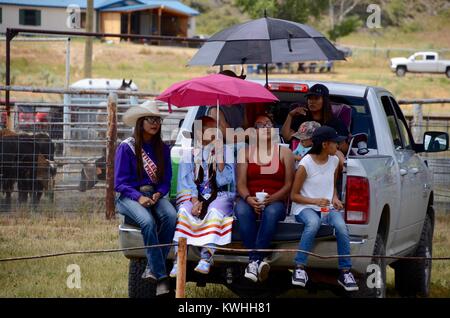 Die Mädchen am Pony Express 2017 in Dulce jicarillo Apache Indian Reservation Stockfoto