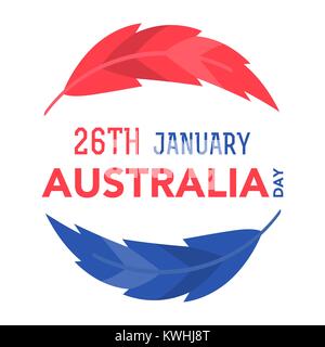 Australia Day am 26. Januar. Stock Vektor