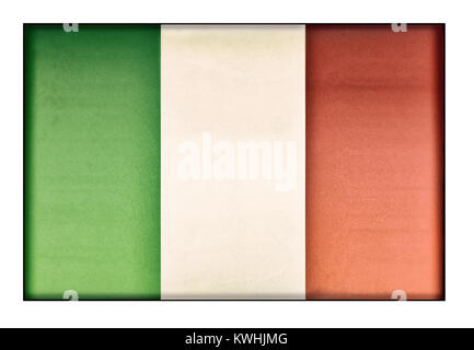 Eine alte Distressed italienischen Flagge. Stockfoto