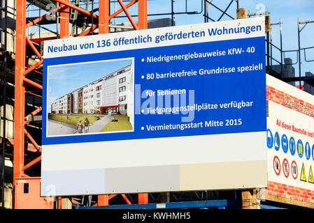 Öffentlich geförderten Wohnungsbau in Hamburg, Deutschland, Ã-ffentlich gefoerderter Wohnungsbau in Hamburg, Deutschland Stockfoto