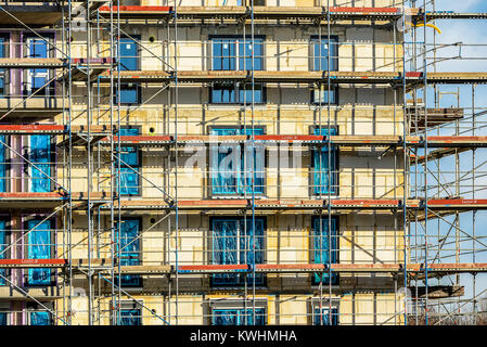 Öffentlich geförderten Wohnungsbau in Hamburg, Deutschland, Ã-ffentlich gefoerderter Wohnungsbau in Hamburg, Deutschland Stockfoto