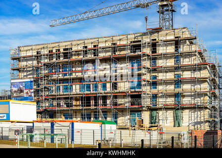 Öffentlich geförderten Wohnungsbau in Hamburg, Deutschland, Ã-ffentlich gefoerderter Wohnungsbau in Hamburg, Deutschland Stockfoto