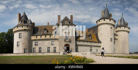Anzeigen von Château de Sully-sur-Loire, Frankreich, Europa. Stockfoto