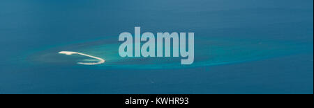 Luftbild von White Island, im Bohol Sea in der Nähe von Camiguin, Philippinen Stockfoto