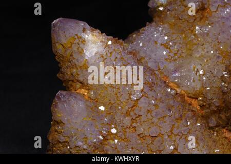 Cactus Crystal, Quartz, Geology Sample Close Up, Mineraology. Devon, Großbritannien. Januar 2017. Stockfoto