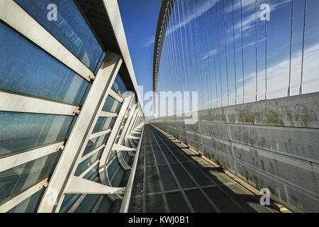 Calatrava Brücke in Reggio Emilia Stockfoto