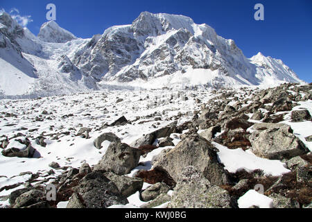 Snow Peaks auf dem Berg Manaslu in Nepal Stockfoto