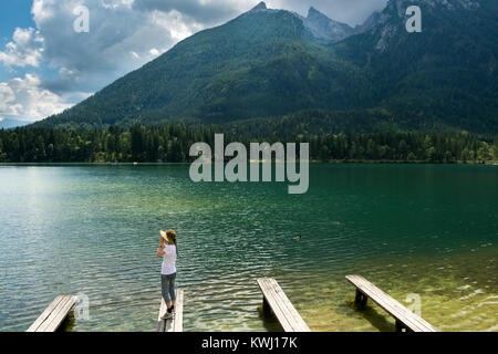 Hintersee Gangway, weibliche Figur Stockfoto