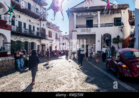 Straßen von Taxco de Alarcon, Bundesstaat Guerrero, Mexiko Stockfoto