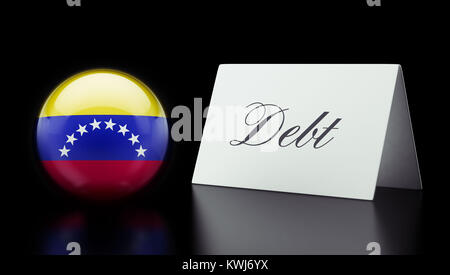 Venezuela hohe Auflösung Schulden Konzept Stockfoto