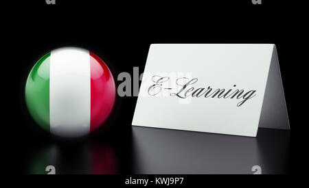 Italien hohe Auflösung E-Learning - Konzept Stockfoto