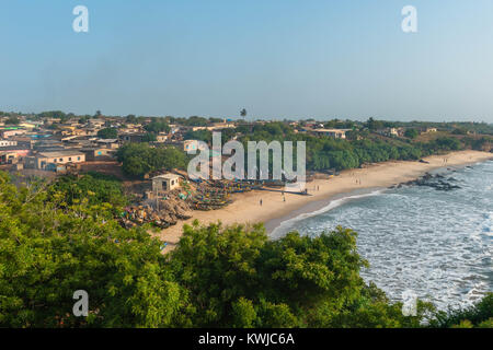 Kleine Stadt von senya Beraku, Gold Coast, Central Region, Ghana, Afrika Stockfoto