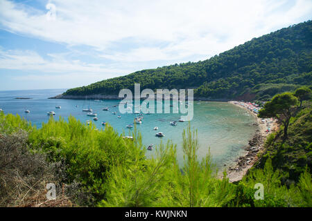 Insel Lopud, Šunj, Anchorage, Kroatien Stockfoto