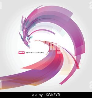 Abstract vector Hintergrund Element in rosa und lila Farben Kurve swirl Perspektive Vector Illustration Stock Vektor