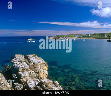 Port na Blagh Bucht und Hafen, County Donegal, Irland Stockfoto