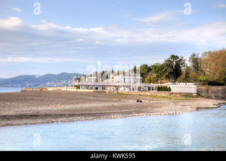 Sommer Cafe am Ufer des Schwarzen Meeres Stockfoto