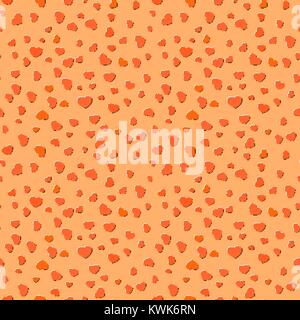 Nahtlose zerstreuten Herzen Muster. Valentines Tag lebendige Liebe Hintergrund Stock Vektor