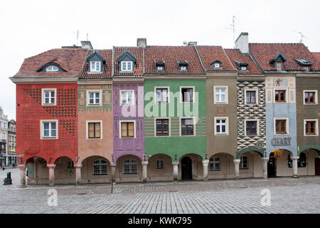 Der alte Markt Poznan Polen - Stary Rynek, Poznań Stockfoto