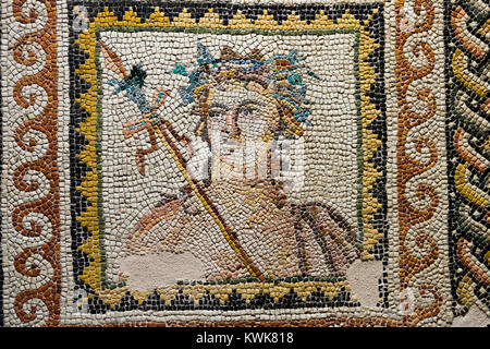 GAZIANTEP, Türkei - Dezember, 15 2017: Zeugma Mosaic Museum, eines der größten Mosaik Sammlung der Welt. Stockfoto