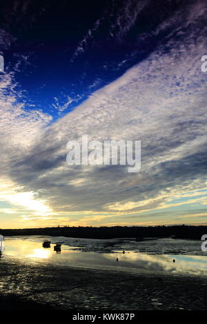 Mündung auf der Essex Coast, in der Nähe von Walton auf NAZE. Stockfoto