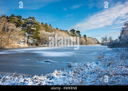 Schneereiche Winter in Aberdeenshire, Schottland Stockfoto