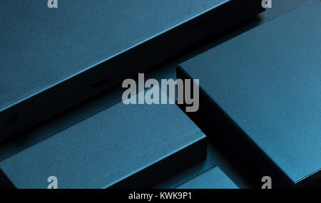 Metal Black Boxes Stockfoto