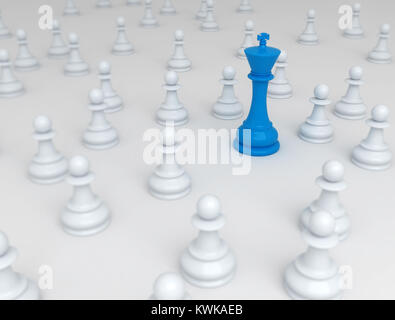 Blau chess König, ständigen-Business Konzept Stockfoto