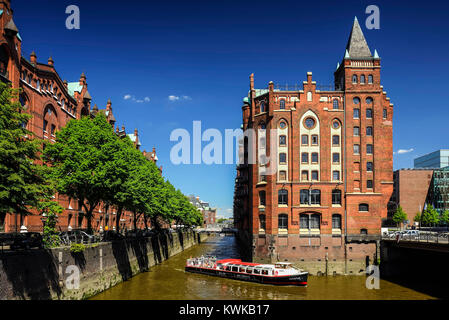 Das Gedächtnis der Stadt in Hamburg, Deutschland, Europa, die Speicherstadt in Hamburg, Deutschland, Europa Stockfoto