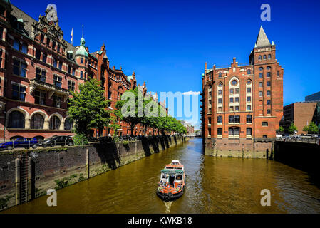 Das Gedächtnis der Stadt in Hamburg, Deutschland, Europa, die Speicherstadt in Hamburg, Deutschland, Europa Stockfoto