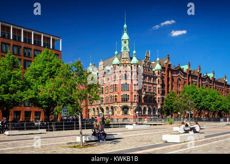 Das Gedächtnis der Stadt in Hamburg, Deutschland, Europa, die Speicherstadt in Hamburg, Deutschland, Europa Stockfoto