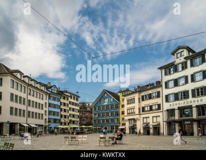 Münsterhof Square in Zürich, Schweiz Stockfoto