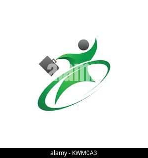 Abstrakte Menschen logo Stock Vektor