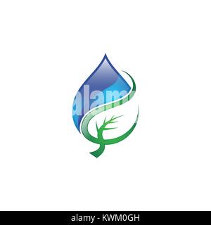 Drop Leaf logo Stock Vektor
