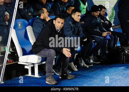 Javier Calleja Trainer von Villerreal CF in Aktion während der Copa del Rey Match zwischen Leganes FC vs Villerreal CF am Städtischen de Butarque Stadion in Madrid, Spanien, 4. Januar 2018. Stockfoto