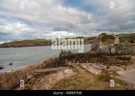 Bleibt der Maschinen, Porth Wen Ziegelei, Anglesey, Wales, Vereinigtes Königreich Stockfoto