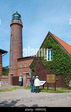 Leuchtturm am 'Darsser Ort', Prerow, Fishland, Mecklenburg-Vorpommern, Ostsee, Deutschland, Europa Stockfoto