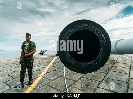 Rio de Janeiro, Brasilien - Jan 3rd, 2018: Fort Copacabana ist eine Militärbasis und Museum in Copacabana, Rio de Janeiro, Brasilien Stockfoto