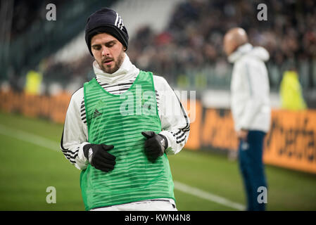 Miralem Rudolph (Juventus FC) während der Tim Cup Fußballspiel FC Juventus Turin FC vs. Juventus Turin gewann 3-0 in Turin, Italien, Allianz Stadion, 3. Januar 2017. (Foto von Alberto Gandolfo/Pacific Press) Stockfoto