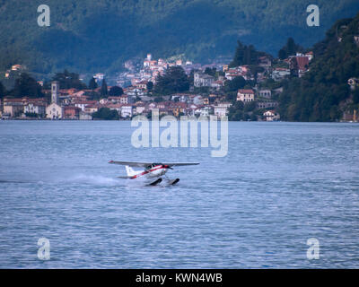 Cessna Wasserflugzeug von Aero Club Como Italien Stockfoto