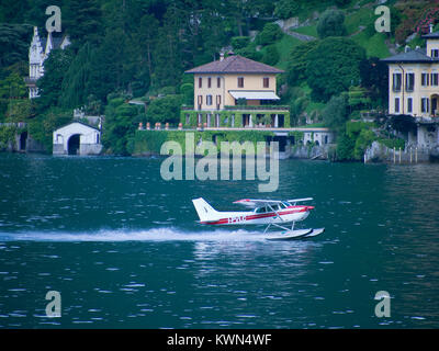 Cessna Wasserflugzeug von Aero Club Como Italien Stockfoto