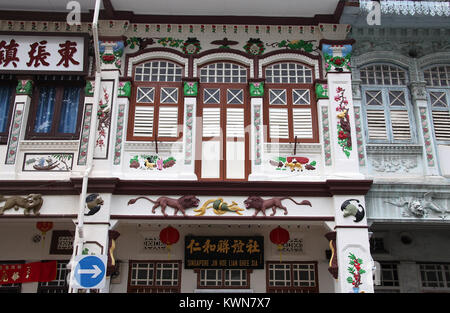 Historische Architektur in Singapur Stockfoto