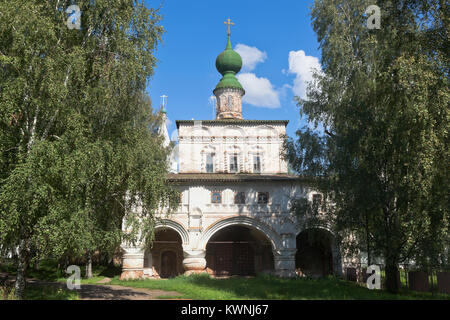 Kirche der Ikone der Gottesmutter von Wladimir am Mikhailo-Arkhangelsk Kloster in Weliki Ustjug, Wologda Gebiet, Russland Stockfoto