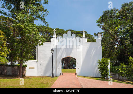 Fort Canning ist ein kleiner Hügel im südöstlichen Teil von Singapur etwas mehr als 60 Meter hoch. Stockfoto