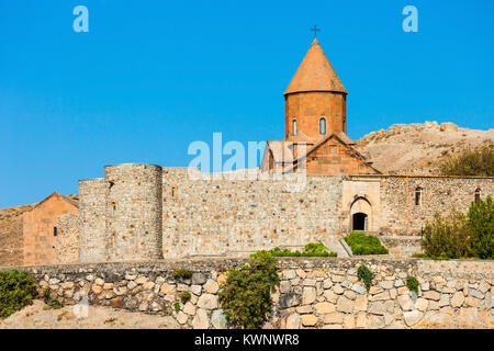 Das Kloster Khor Virap ist in der Ararat in Armenien, in der Nähe der türkischen Grenze. Stockfoto