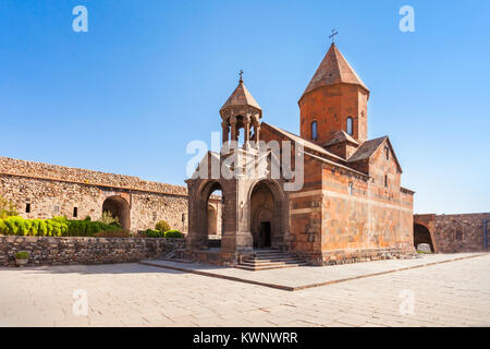 Khor Virap ist eine armenische Kloster in der Ararat in Armenien, in der Nähe der Grenze zur Türkei. Stockfoto